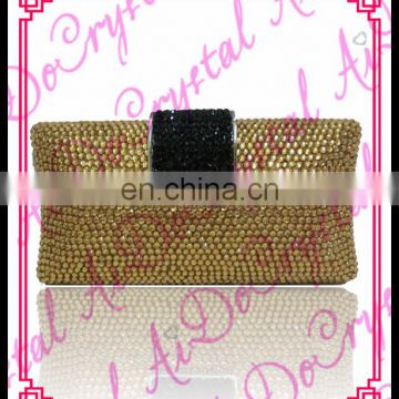 Aidocrystal Cheap Price gold color crystal Indian Lady Clutch Evening Bags for party