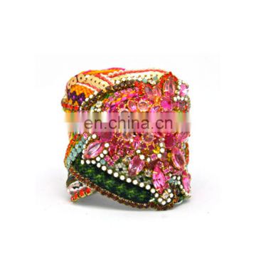 Aidocrystal gemstone handmade woven bracelet braided Friendship bridal wear bracelet jewelry