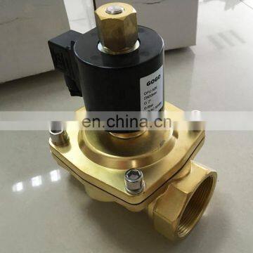 GOGO 2 way brass Normally open large 2 inch water solenoid valves for irrigation price cheap 220v ac 50mm zero pressure start