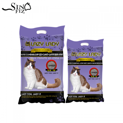 LAZY LADY/super clumping bentonite cat litter/ball/1-3.5mm/lavender/4kg/color pack