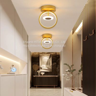 Golden Acrylic Aluminum Aisle Ceiling Lamp For Cloakroom Corridor Balcony Foyer lighting Thin lights Home Lustering Luminaire