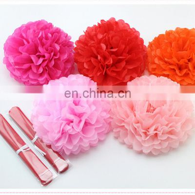 1pcs 10inch (25cm) pompon Tissue Paper Pom Poms Flower Kissing Balls Home Decoration Festive Party Supplies Wedding Favors