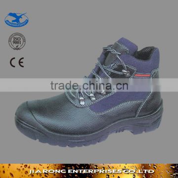 Hot Selling PU Injection Split Embossed Leather Safety Shoes SS017