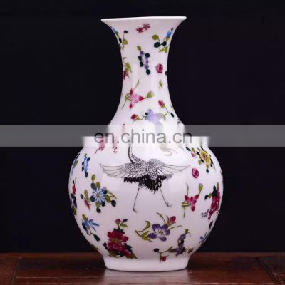 European famille rose ceramic vase