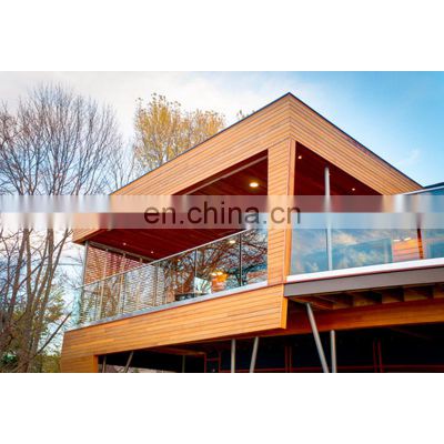 Outdoor LED light aluminum glass balustrade u channel glass railing for decks balcony