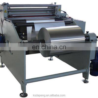 Aluminum foil roll to sheet cutting machine