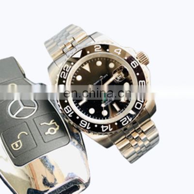 NEW Luxury men's watch custom GMT automatic mechanical watch 2813 movement 316L stainless steel mineral glass waterproof 40mm