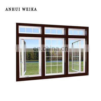 double glaze french grill pvc window  anthracite vinyl windows  24x24 casement hurricane impact window pvc tinted