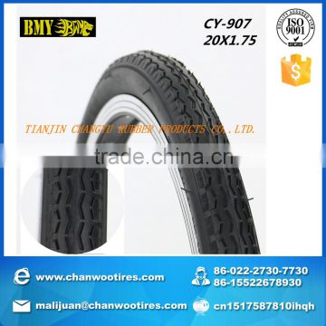 top quality bicycle tire 20x1.75 with high rubber rate