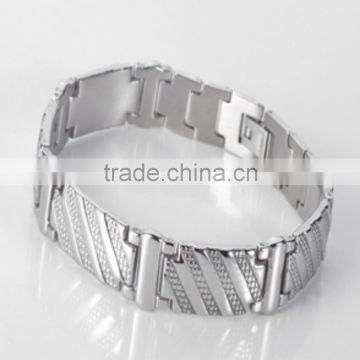Silver Color mens stainless steel bracelets jewelry