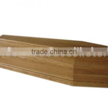 EC009 solid Pine Wood Coffin in European style