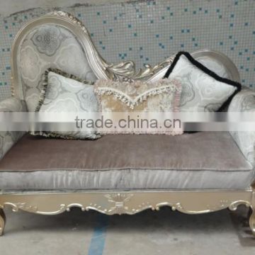 Classical silver frame comfortable fabric hotel sofa XY2822