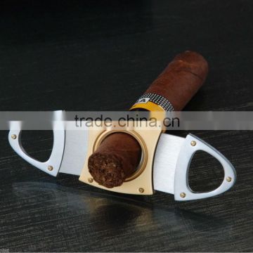 Stainless Steel Dual Blades Cigar Cutter