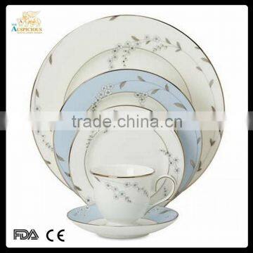 china wholesale new product 20 pcs decal round bone china dinnerware set