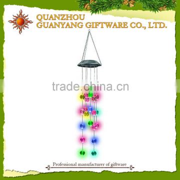 wholesale decorative led solar color changing acrylic wind chime