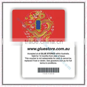 Printed 4 color plastic barcode card