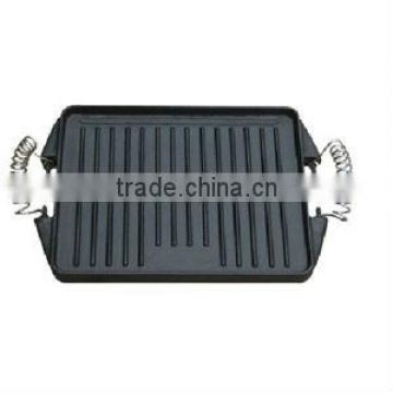 bbq griddle with two handle