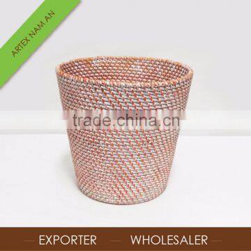 Pink round rattan basket /High quality storage basket, laundry basket Artex Nam An