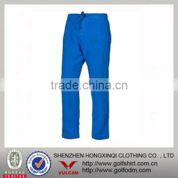 100% Cotton Solid Blue Color Men Leisure Pants OEM Service