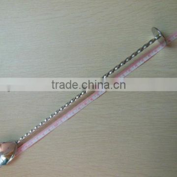 Stainless steel barspoon with disk