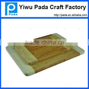 Hot Sale Bamboo Wood Food Preparation Cutting Board Set With Groove & Handle
