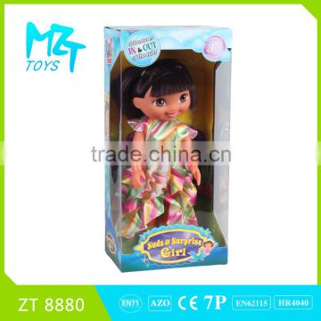 2015 New 12 inch vinyl Dora princess baby doll