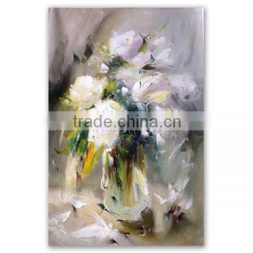 heavy pallet knife flower oil painting created by ROYI ART