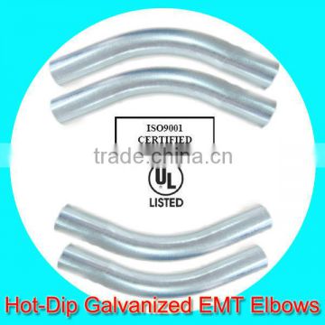 galvanized 22.5 degree emt pipe elbow
