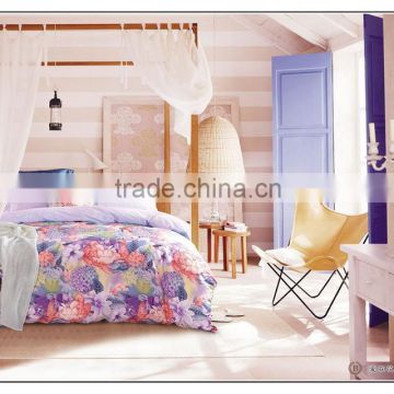 luxury and elegant duvet cover, 100% cotton reactive printing bedding set/China supplier