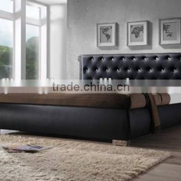 Button Pulled Roll Headboard PU Bed (LB1056)