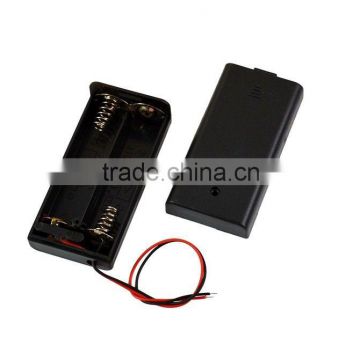 2016 new arrival Battery Box Holder ON/OFF Switch for 2 AA 3V OutPut Batteries with Cover