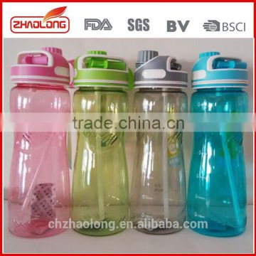 650ml Easy Carry Plastic Mineral Water Bottle Sport Shaker Bottle Custom