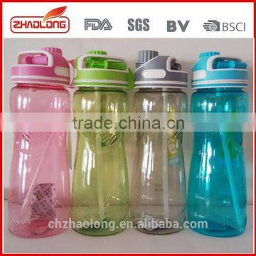 650ml Easy Carry Plastic Mineral Water Bottle Sport Shaker Bottle Custom