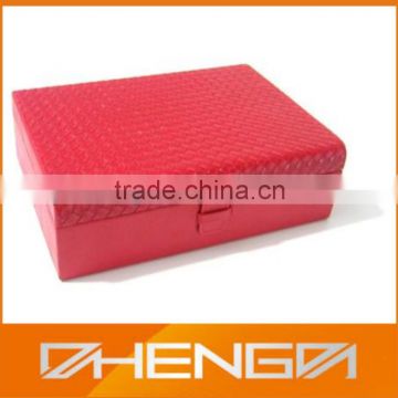 High quality factory customized made 4 slots red leather watch box packaging (ZDS-JS1415)