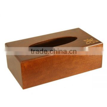 Natural handmade customized high quality cheap professional wooden tissue display storage box