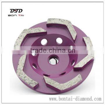 4 Inch L-Segments Diamond Cup Wheel Concrete Grinding Disc for Level Uneven Surface