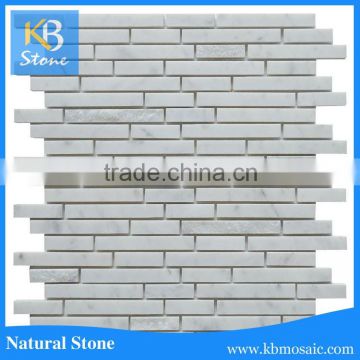 Different color random strip marble mosaic drawing for garden