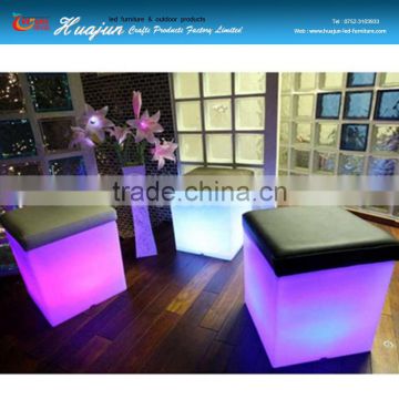 outdoor led moving chair & the cube chair with cushion/led glow furniture