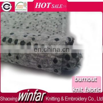 Winfar Textile 60 % Cotton 40 % Polyester Knit CVC Snow Print Burnout Fabric
