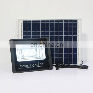 Garden square outdoor focus projector lamp 60w solar led flood light with remote control