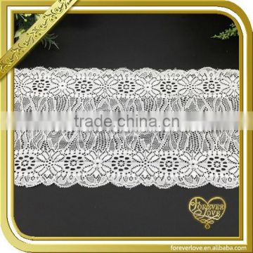 Elastic african french lace trimming swiss voile lace fabric FLL-047