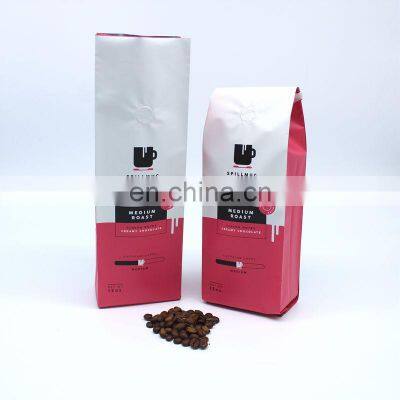 Custom printed 12oz side gusset coffee bags 340g coffee bean packaging bags with valve