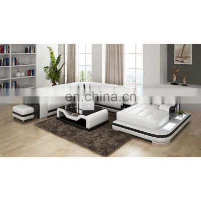 Luxury design living room furniture living room couch sofas set leather genuine leather sofas