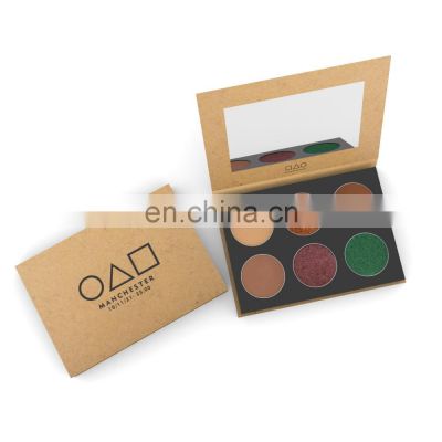 Oem High Quality Squid Game Brown Paper Makeup Base Palette Magnetic Eyeshadow Palette Paper box