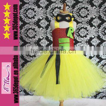 Kids halloween dress cosplay dress knitted chiffon girls hand made tutu fluffy dress