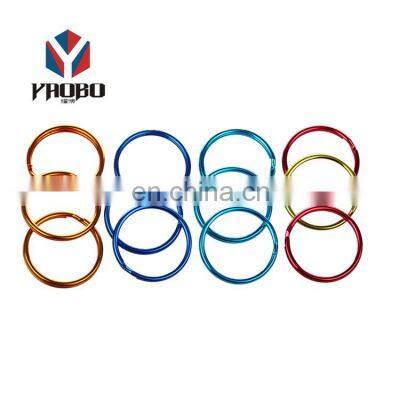Custom Size Shape Flat Round Color Rings Keychain Split Ring Keyring For Bag