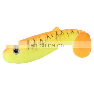 Byloo  soft fishing lure 3d 120mm t-tail truscend fishing lures for bass trout multi jointed