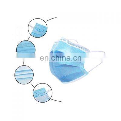 Factory Direct Sale OEM Masker 3 ply Earloop mouth cover Non-woven Disposable Face Mask