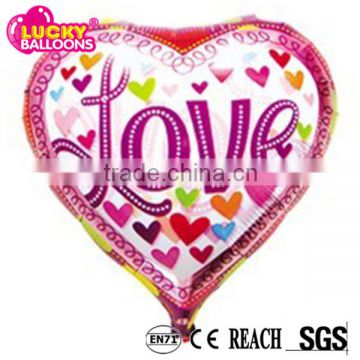 OEM acceptable SGS approved heart shape mylar wedding decoration balloon