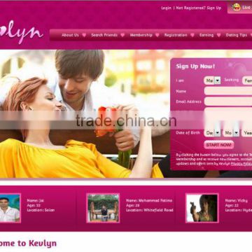 Dating website development in PHP